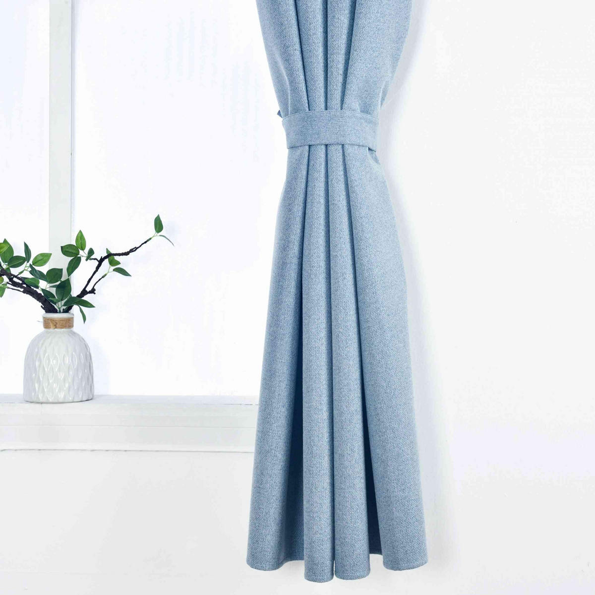 VORHANG MÜNCHEN DARK HxB 225x145 cm Blau - Blau, Textil (145/225/225cm) - Gardinenbox