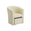 LOUNGE-SESSEL & Hocker - Kunstleder - Beige - JOVANA - Beige, Leder (65/74/64cm) - Vente-Unique