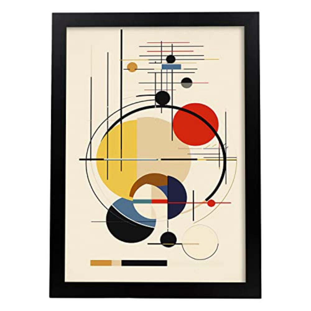 POSTER Bauhaus A3 Schwarzer Rahmen - Schwarz, Papier (29.7/5/42cm) - Nacnic