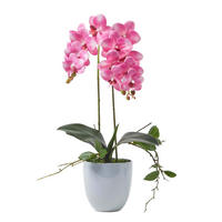 KUNSTBLUME Orchidee rosa im Deko-Topf, 54 cm - Rosa, Kunststoff (54cm) - Homescapes