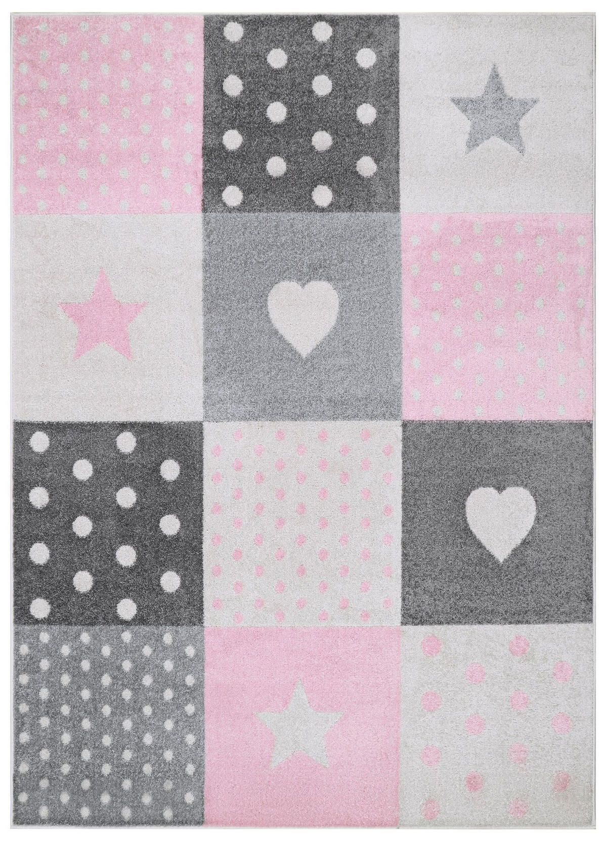 TEPPICH Weiß Pink 80/150 cm - Hellrosa/Weiß, Kunststoff (80/150cm) - Tapiso