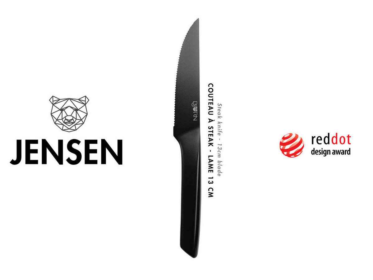 STEAKMESSER Jensen - 6er-Set - Schwarz, Metall (26cm) - Björn