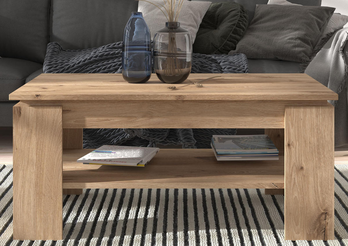 COUCHTISCH Titan 60/100/45 cm - Eiche Wotan, Holzwerkstoff (60/100/45cm) - Xonox