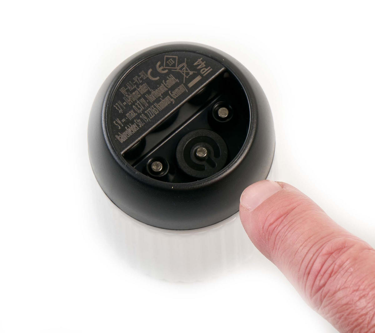 LED-AKKU-LOUNGE-LIGHTS - kabellos mit Touchsensor für Innen und Außen, RGBW Flackereffekt, 4er-Set - Schwarz, Kunststoff (5/5/7cm) - Northpoint