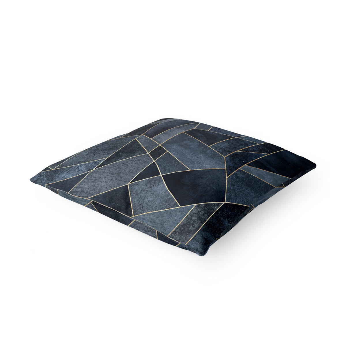 KISSENBEZUG Blaue Geometrie Aquarell 40/40 cm - Blau, Textil (40/40cm) - Bilderwelten