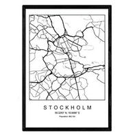 POSTER Stockholm Skandinavischen Stil A3 Rahmenlos - Klar, Papier (29.7/5/42cm) - Nacnic