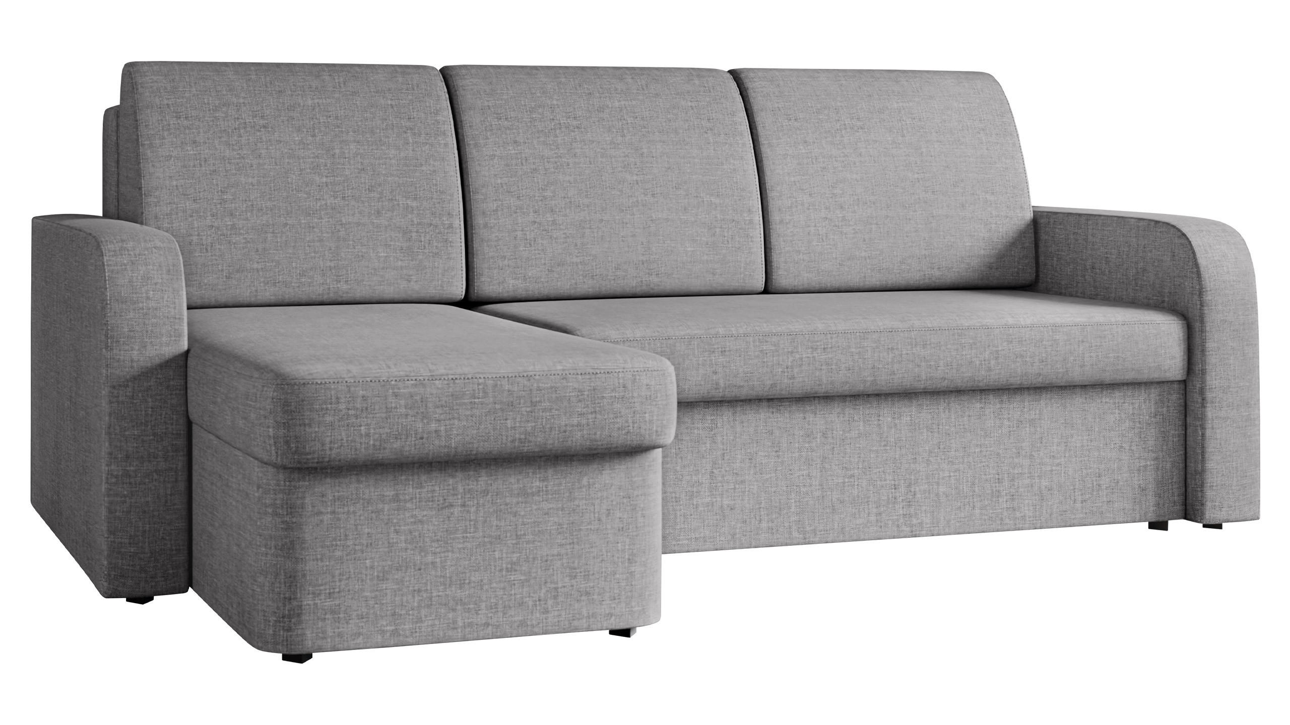 ECKSOFA Totii - Hellgrau/Schwarz, Holz/Kunststoff (210/153cm) - MIRJAN24