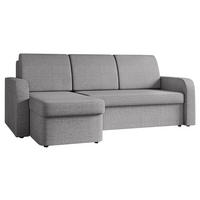 ECKSOFA Totii - Hellgrau/Schwarz, Holz/Kunststoff (210/153cm) - MIRJAN24
