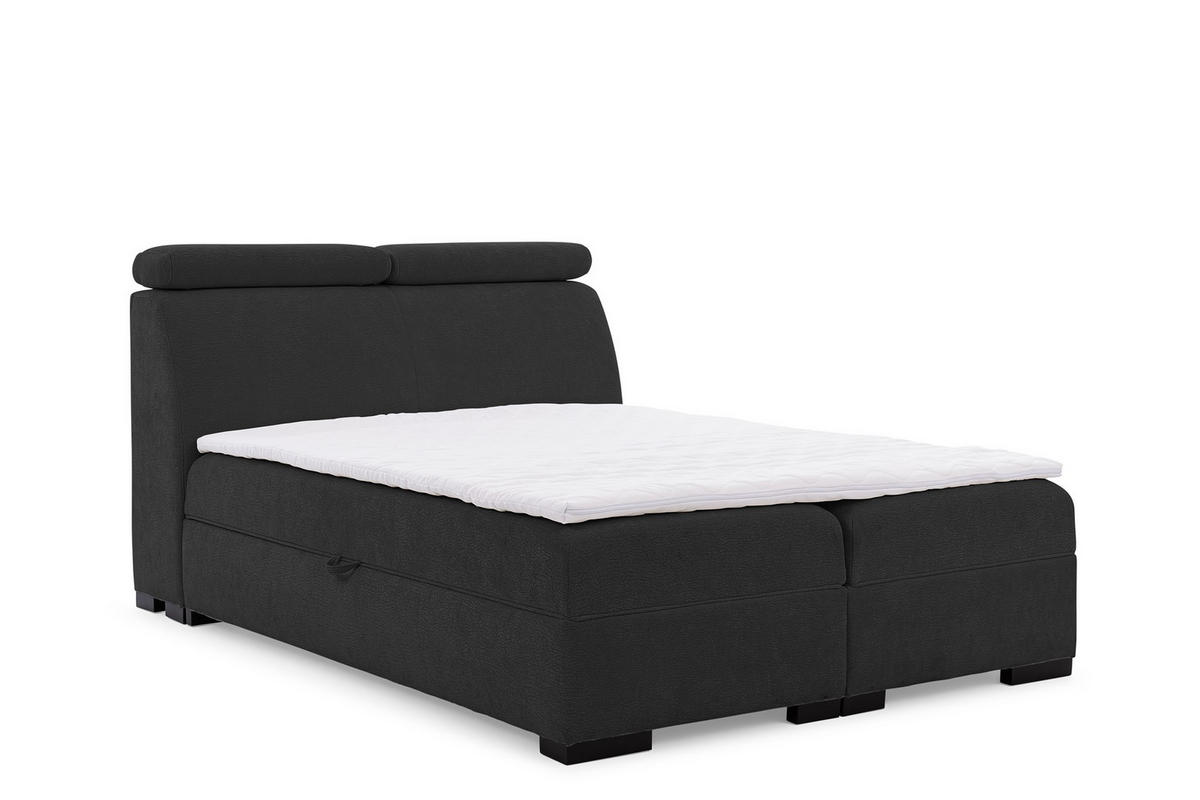 BOXBETT Nestor Dress Me Set.1 - Schwarz, Holzwerkstoff/Textil (120/200cm) - Fun Möbel