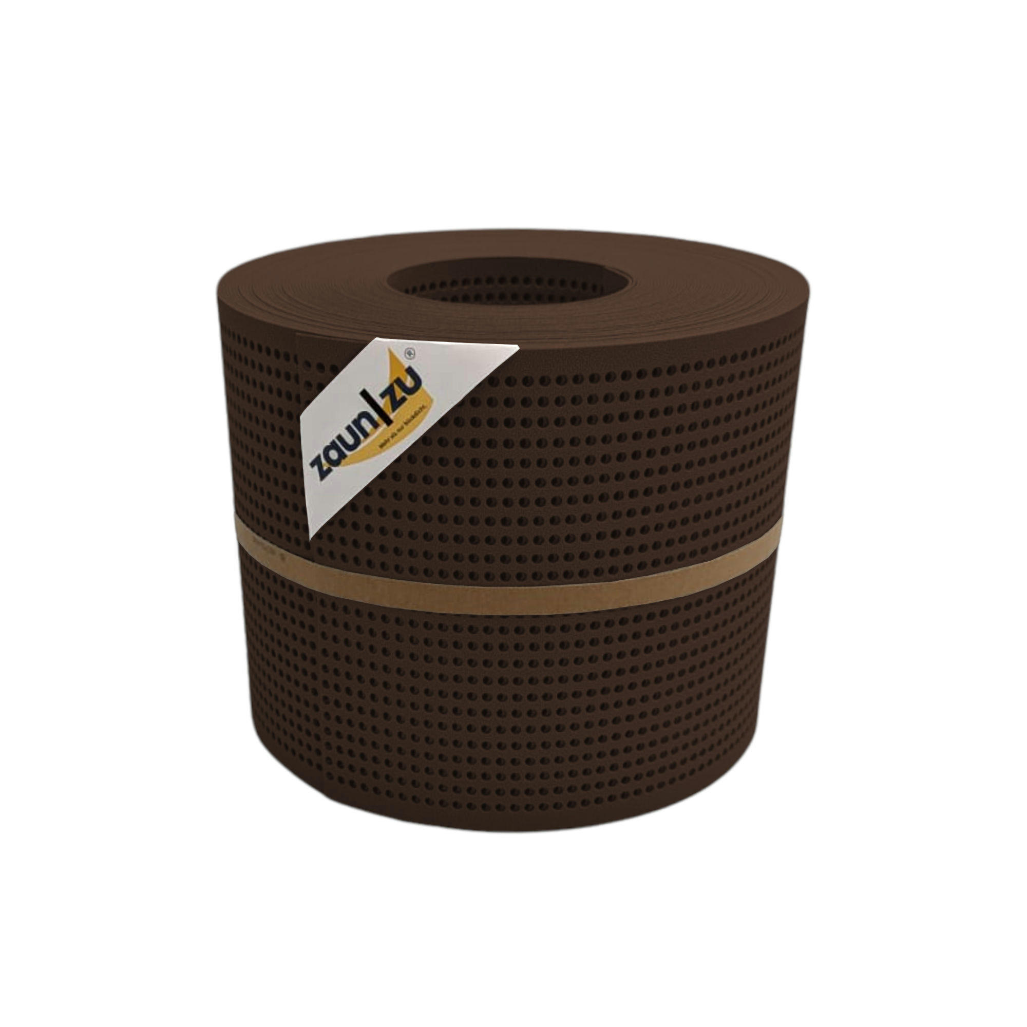 SICHTSCHUTZSTREIFEN PP Premium Gelocht 30 Prozent Streifen Braun 26m - Braun, Kunststoff (2600/19cm) - ZAUN|ZU