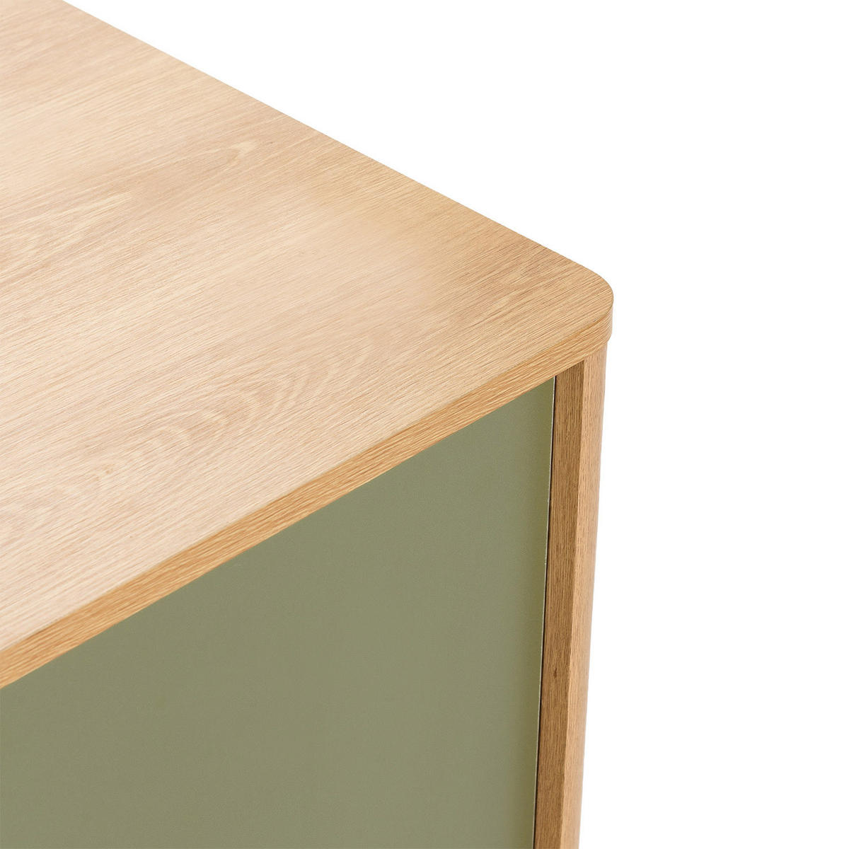 SIDEBOARD Nassau 3 türen Eichenfarbe/grün - Grün, Holzwerkstoff (120/80/40cm)