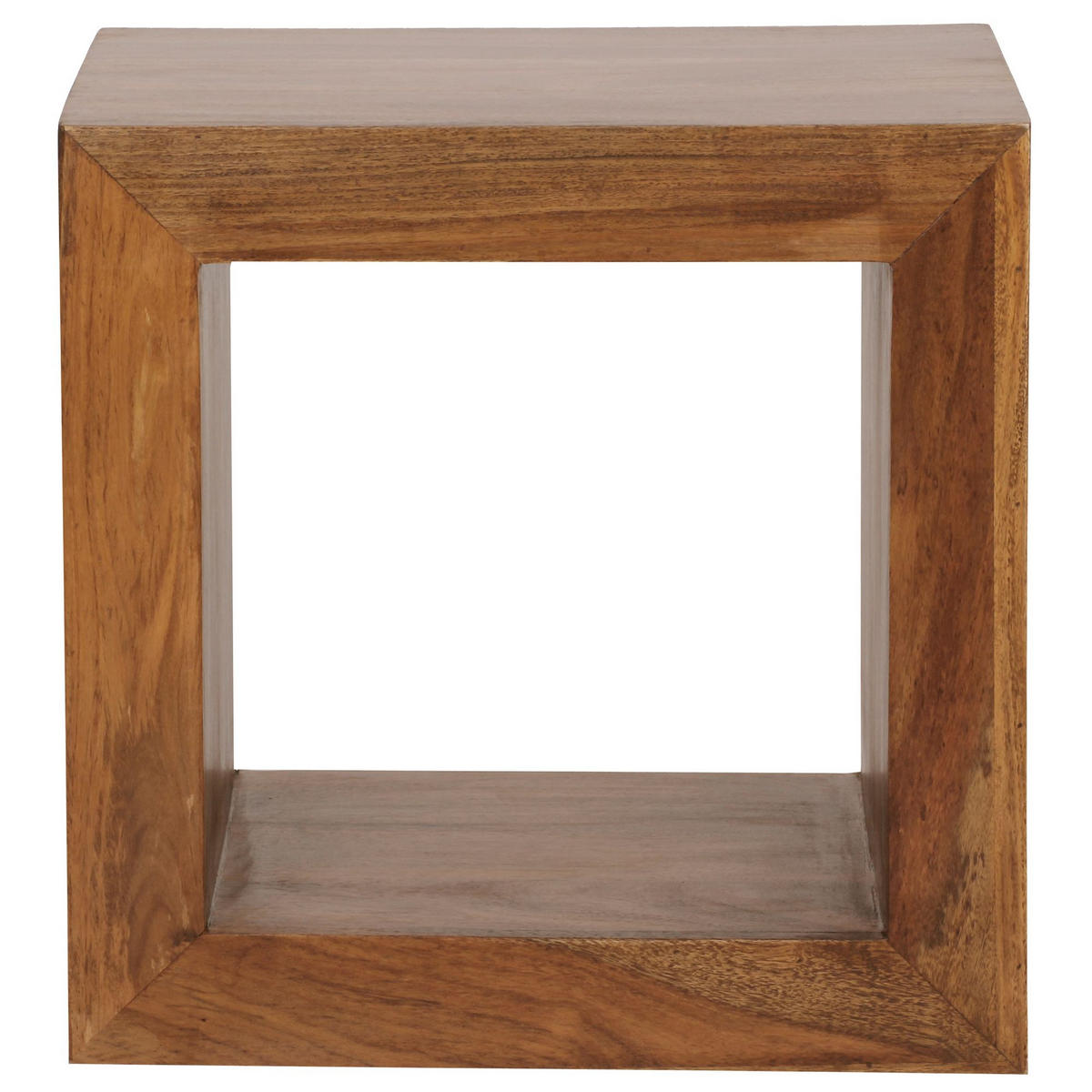 STANDREGAL – Naturholz, 44x44x33 cm, handgefertigt, geradlinig - Braun, Holz (44/44/33cm) - KADIMA DESIGN