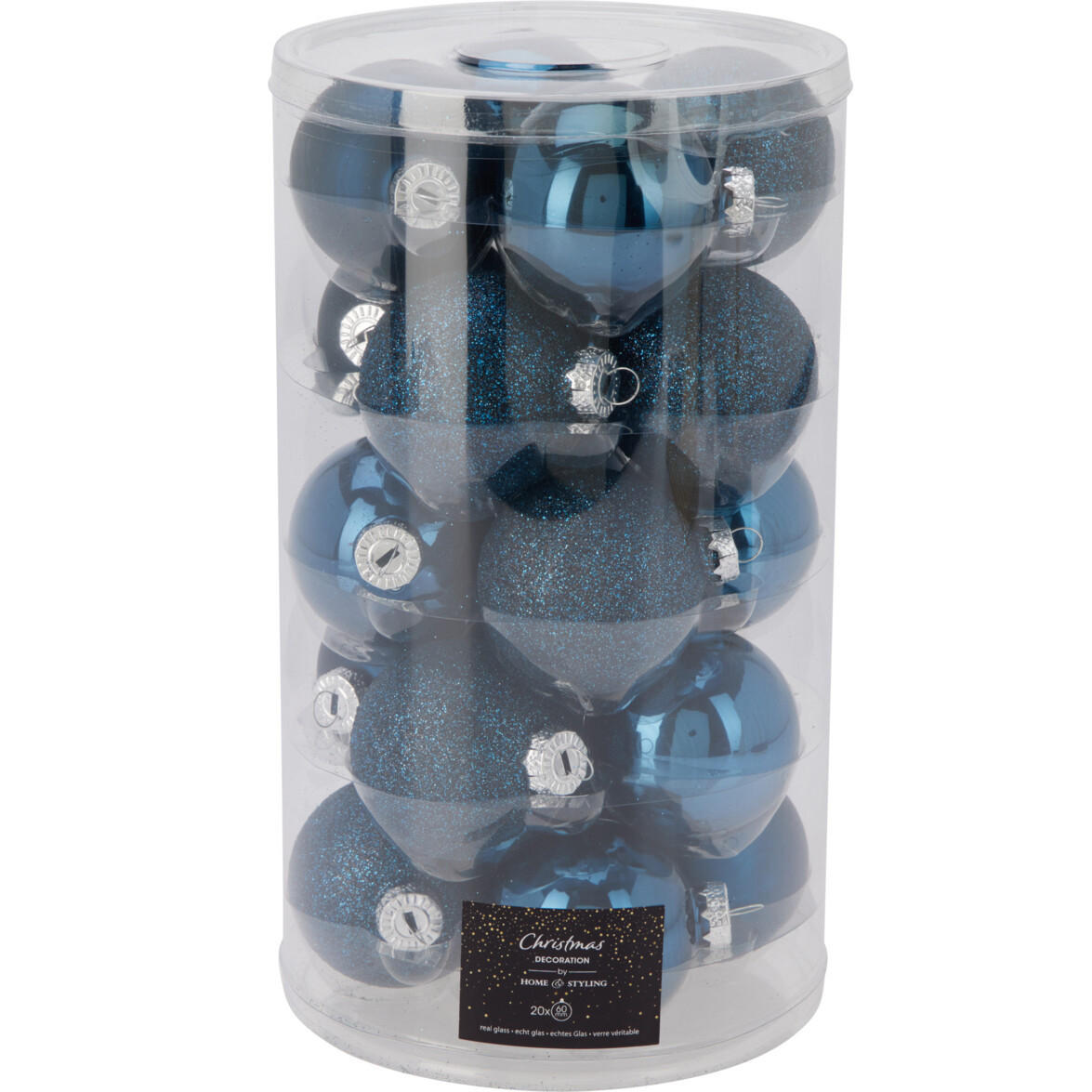 GLASKUGELN Blau Ø 6 cm 20er Set - Blau, Glas (15/27/15cm) - Home Styling Collection
