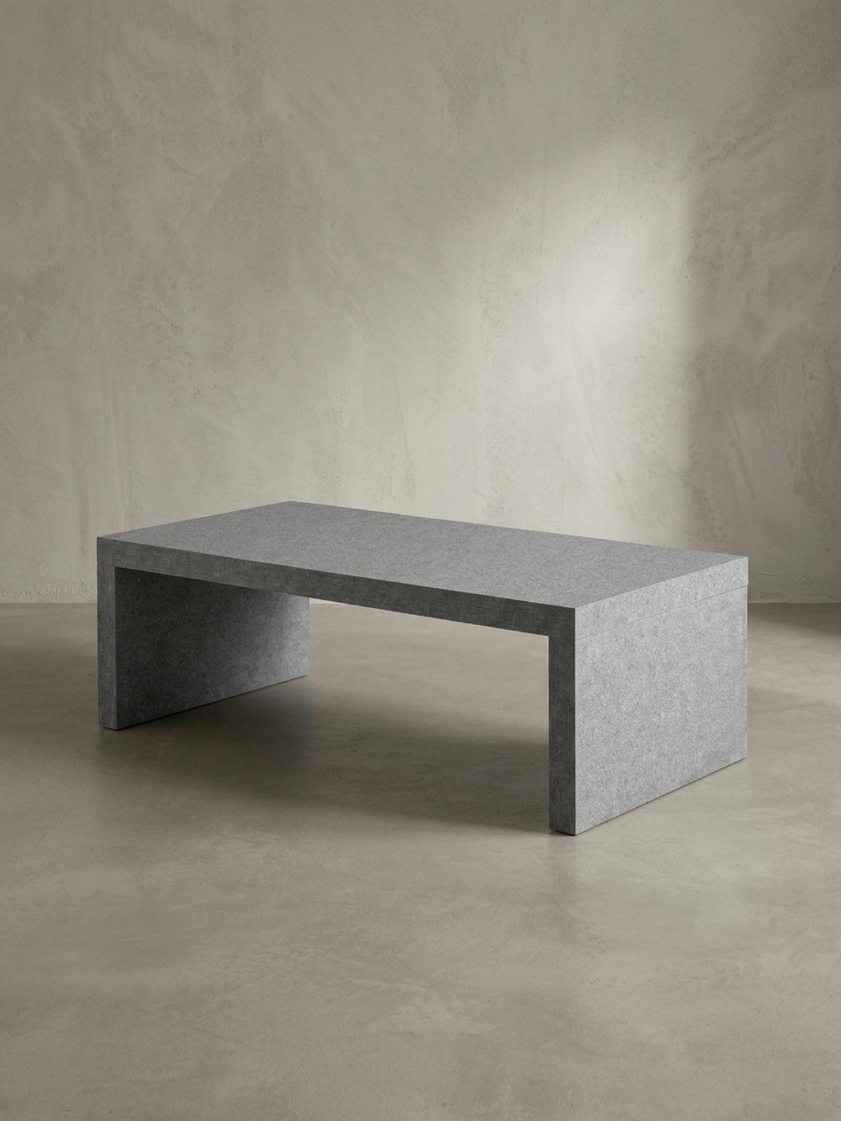 COUCHTISCH in Beton-Optik, zeitloses Design, rechteckig, schlicht, Grau 110x55x35 cm - Grau, Holzwerkstoff (55/110/35cm) - KADIMA DESIGN