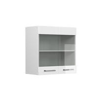 KÜCHENGLASSCHRANK R-Line Weiß Hochglanz 60 cm - Weiß Hochglanz/Weiß, Holzwerkstoff (60/60/31cm) - Vicco