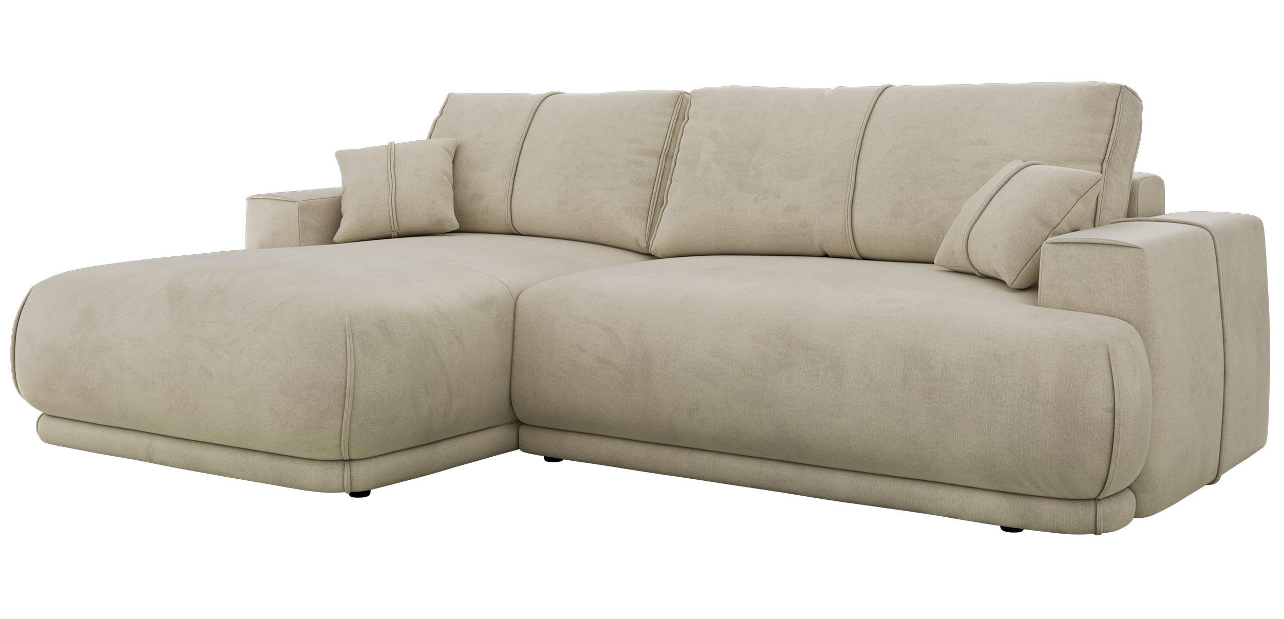 MKS Eckschlafsofa Beige 266x172 cm