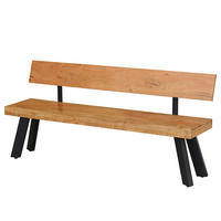 SITZBANK - Akazie massiv / Eisen - Akaziefarben, Holz (178/80/38cm) - home24