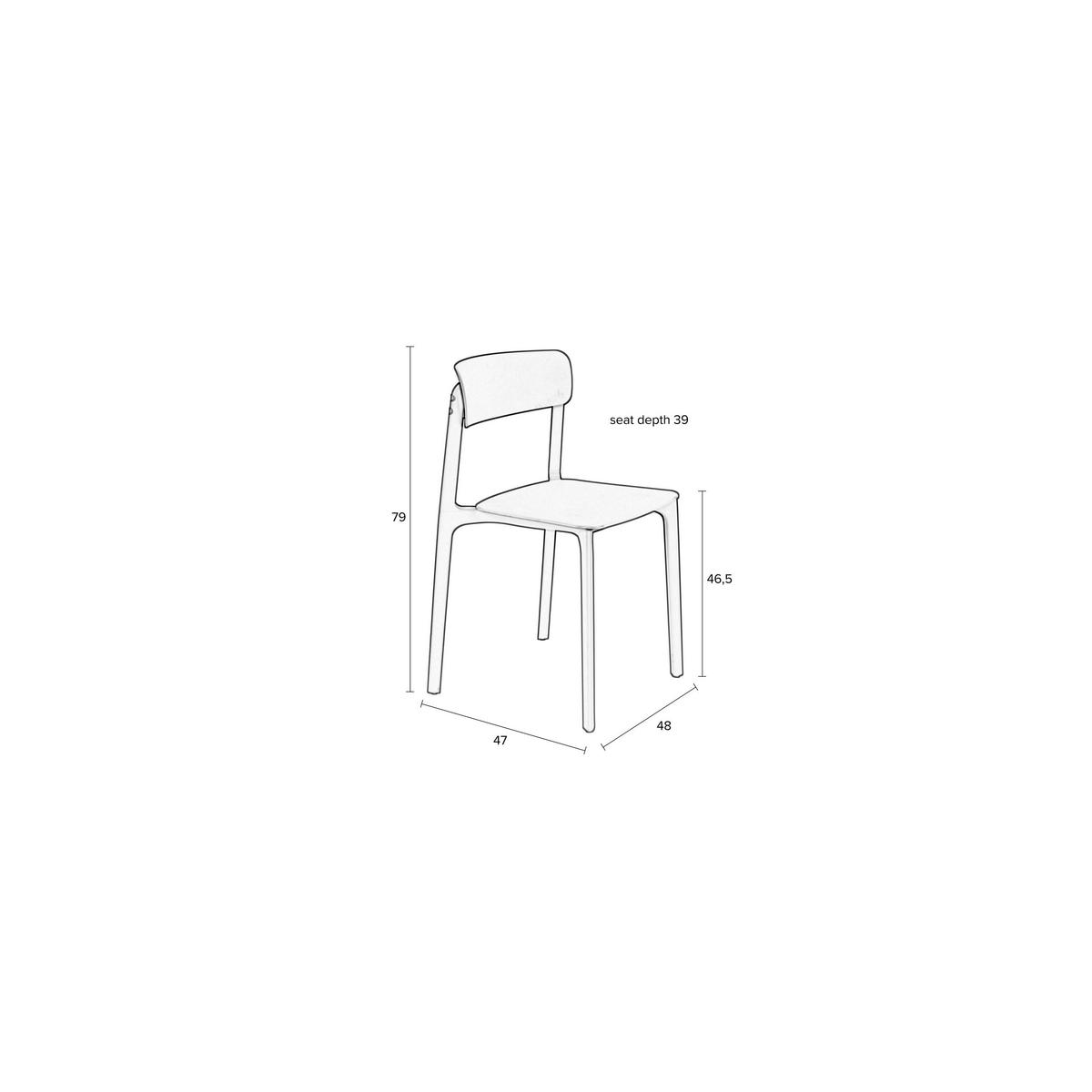 GARTENSTUHL Clive Dunkelblau - 4 er Set - Blau, Kunststoff (48/79/47cm) - Housecraft Living