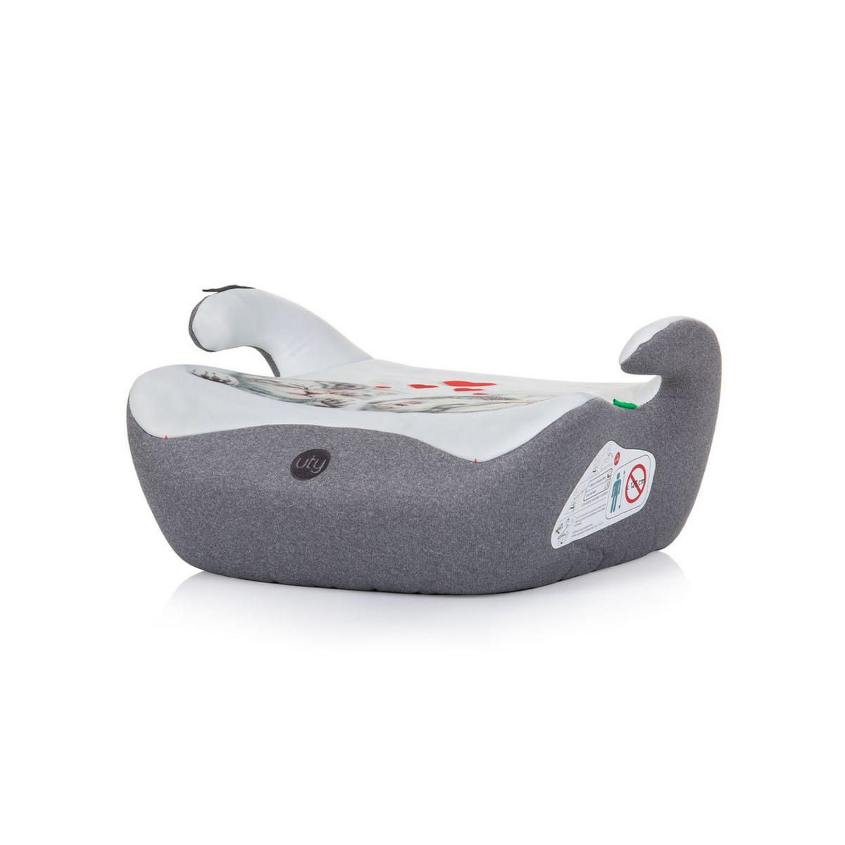 KINDERSITZERHÖHUNG i-Size Uty hellgrau (125-150cm) Gruppe 3, Bezug waschbar - Hellgrau/Grau, Kunststoff (41/20/40cm) - Chipolino