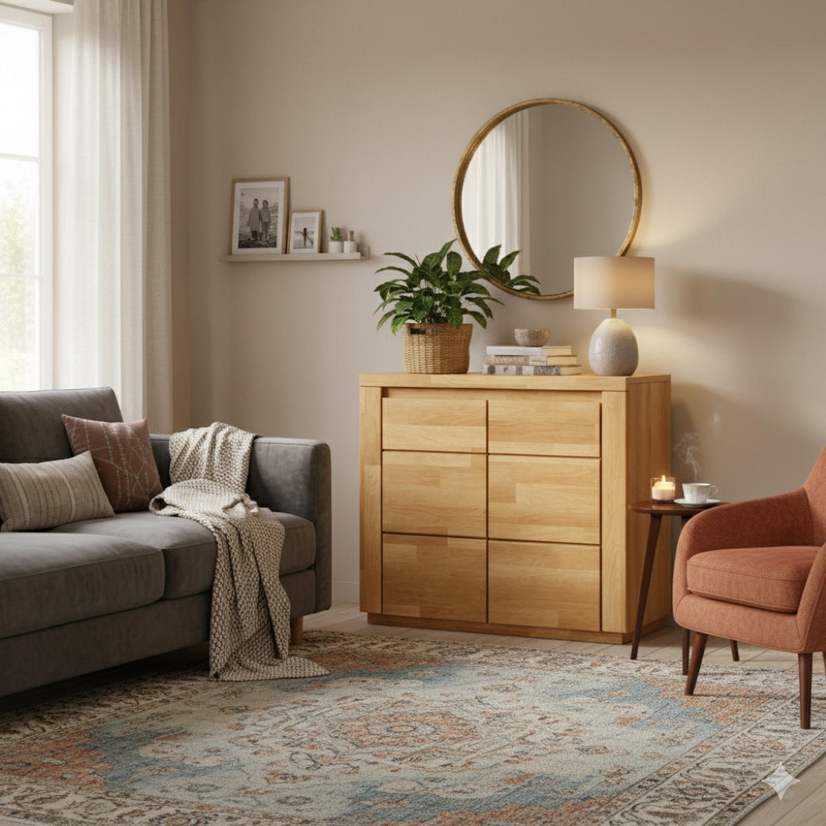 KOMMODE Viborg - Buchefarben, Holz (35/80/90cm) - kiki design