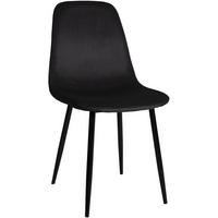 ESSZIMMERSTUHL MOVI - Schwarz Samt, Metall | 88x44x51cm - Schwarz, Metall (44/88/51cm) - DELUKE