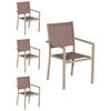 GARTENSTÜHLE Taupe 4er-Set - Braun, Kunststoff (57/89.5/56.5cm) - Happy Garden