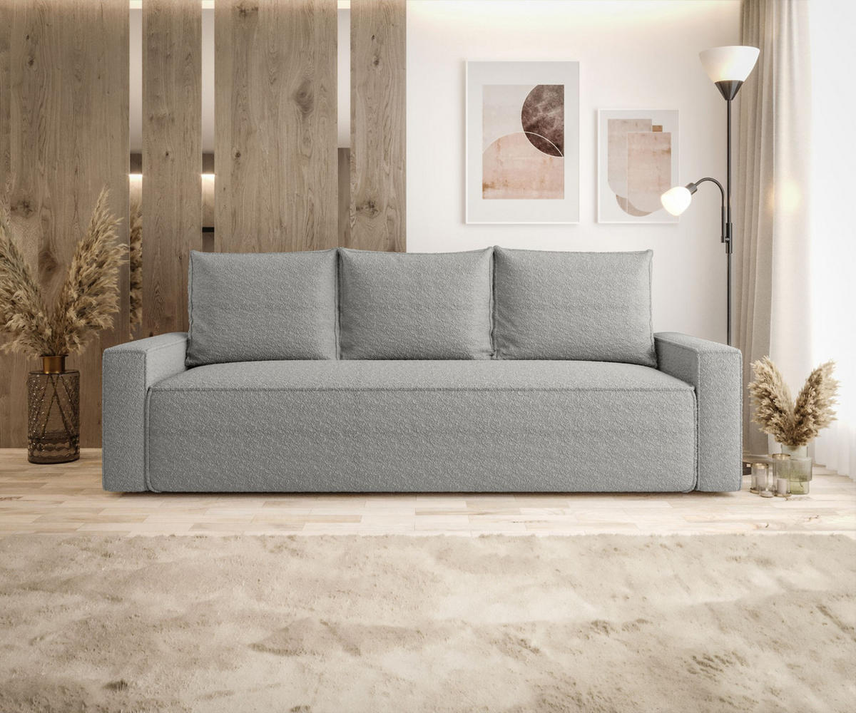 SOFA mit Schlaffunktion SAVIO Quelle 83 - Grau, Textil (232/90/90cm) - Bedante