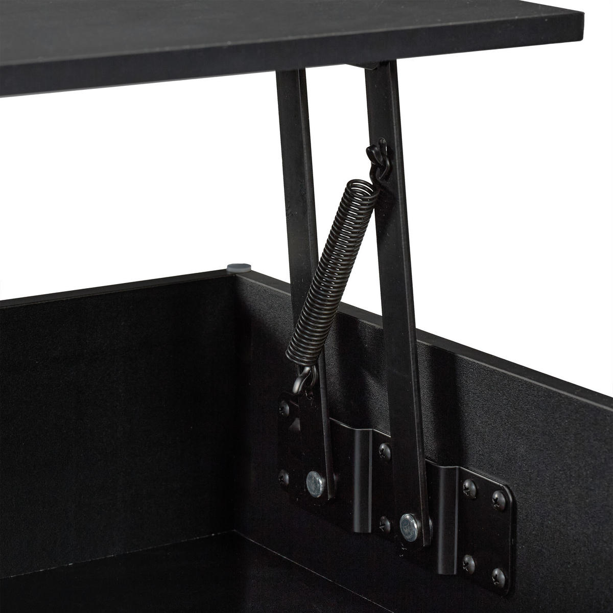 COUCHTISCH - Schwarz, Holzwerkstoff/Metall (90/86.5/58cm) - Relaxdays