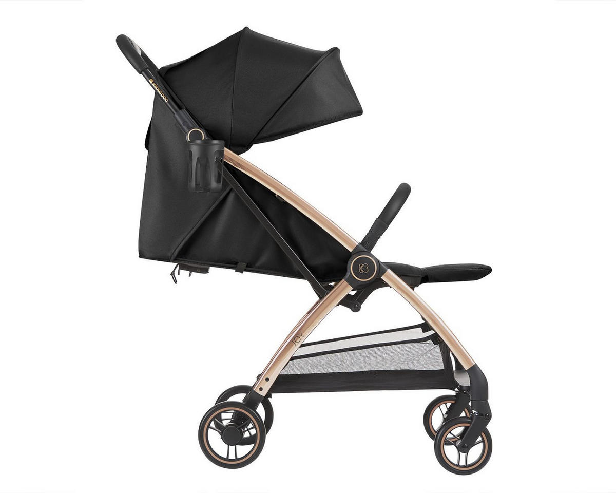 BUGGY Joy schwarz bis 22 kg, Rückenlehne verstellbar, faltbar - Schwarz, Metall (68/46/105cm) - Kikka boo