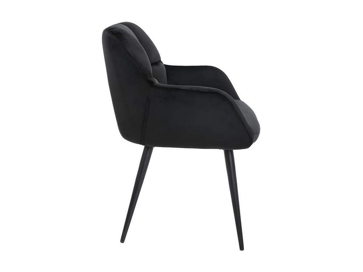 STUHL 2er-Set - Samt & Metall - Schwarz - PEGA - Schwarz, Textil (62/78/58.5cm) - Pascal Morabito