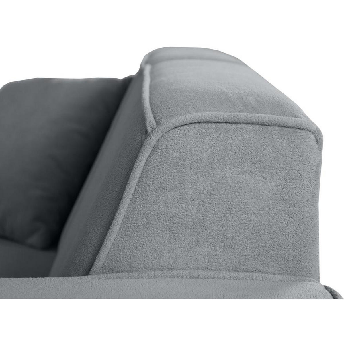 2-SITZER SOFA Pedro ohne Schlaffunktion hellgrau - Hellgrau/Schwarz, Textil (185/75/88cm) - Beautysofa