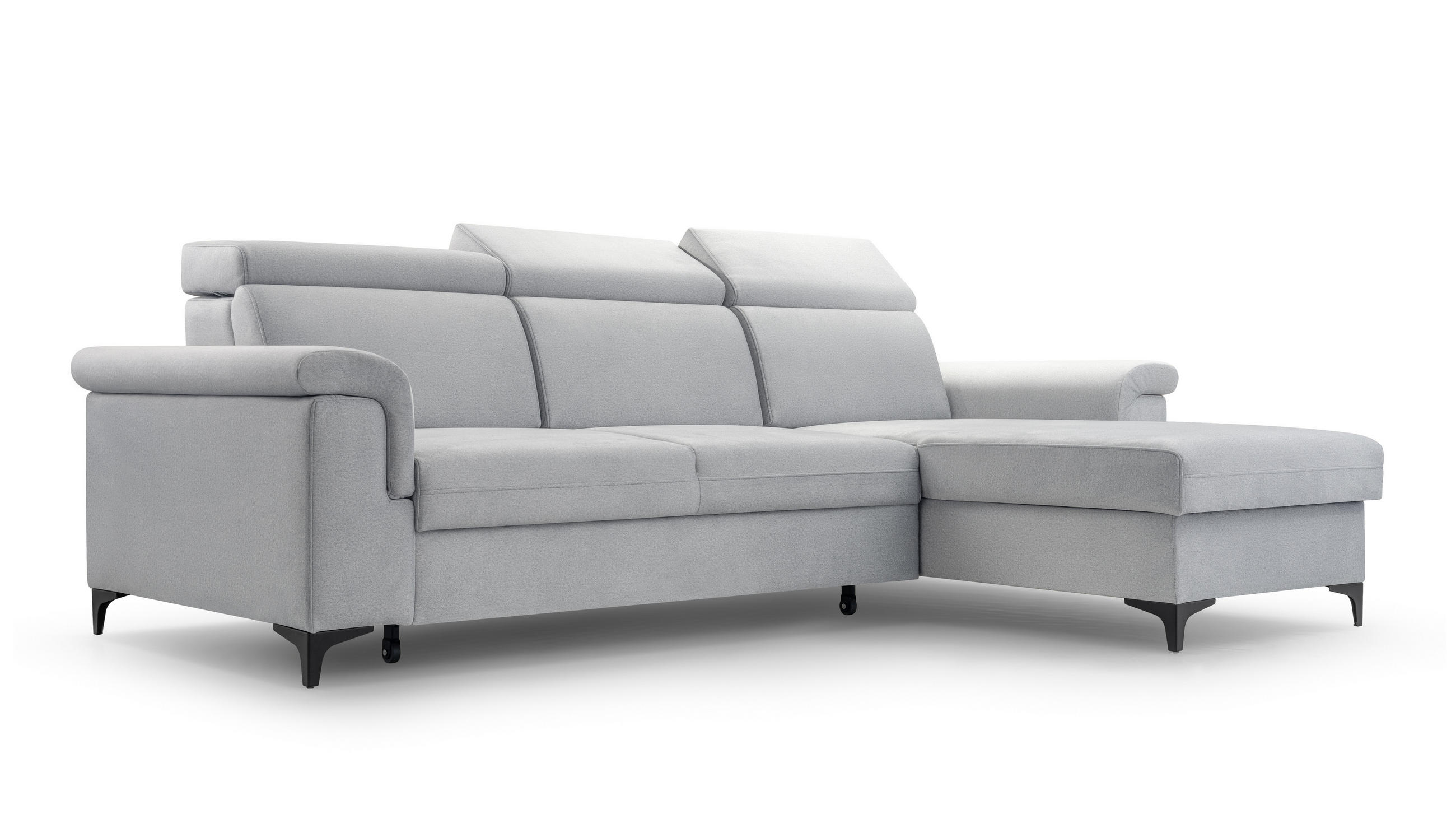ECKSOFA VERMO HELLGRAU - Hellgrau, Textil (252/170cm) - Luxkor24