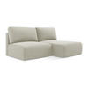 ECKSOFA mit Schlaffunktion rechts Strukturstoff Stoff Beige - Beige/Creme, Kunststoff/Textil (210/149cm) - LaMiaSofa