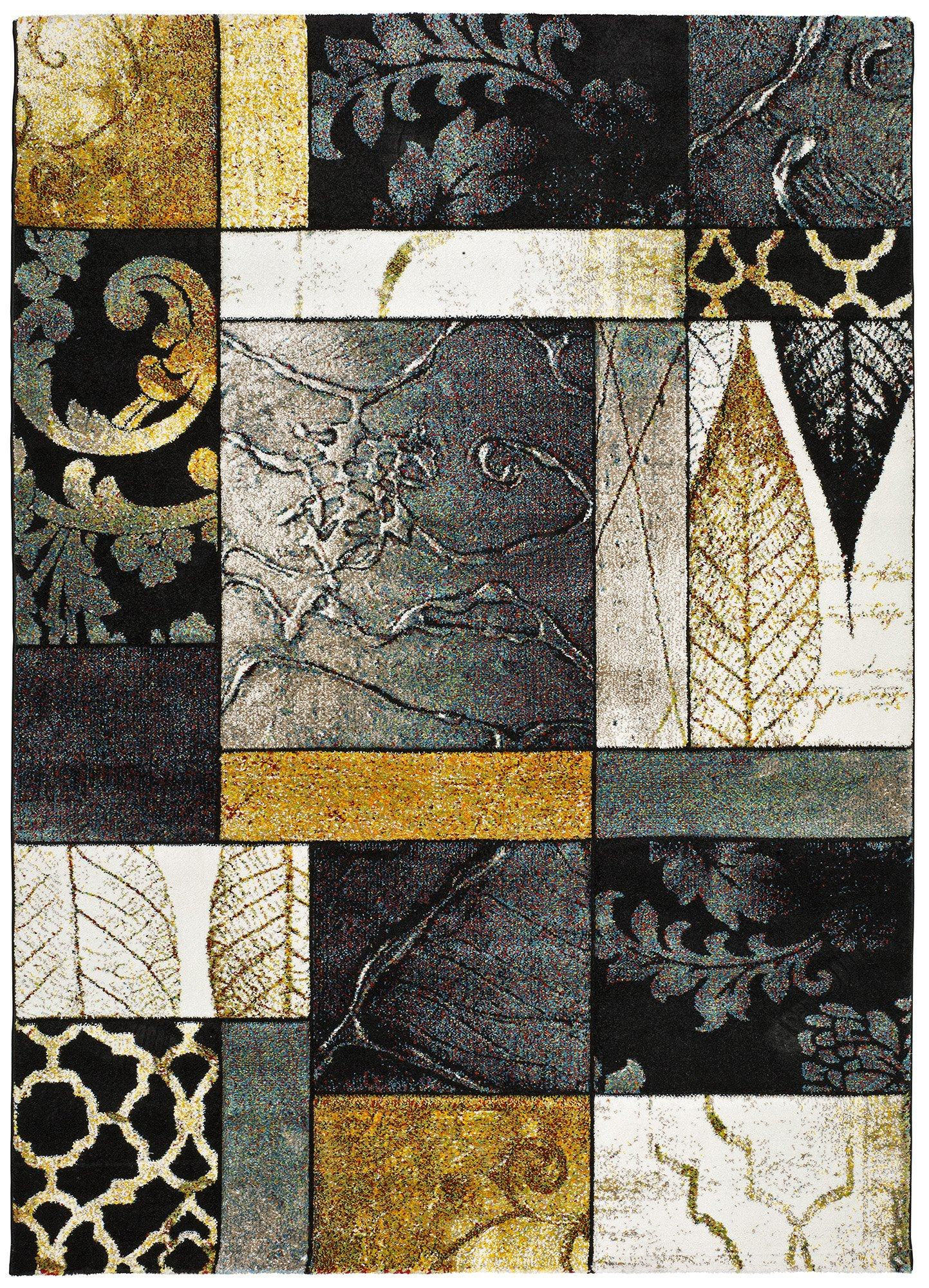 WEBTEPPICH Grau Bianca 140/200 cm - Goldfarben/Multicolor, Naturmaterialien/Textil (140/200cm) - Atticgo