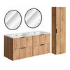 KOUPELNOVÝ NÁBYTEK 120.4cm Adriel 2er-Set Dubové dřevo - hnědá, kompozitní dřevo (120.4/57/46cm) - Petits-meubles