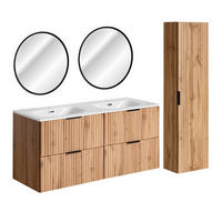 KOUPELNOVÝ NÁBYTEK 120.4cm Adriel 2er-Set Dubové dřevo - hnědá, kompozitní dřevo (120.4/57/46cm) - Petits-meubles