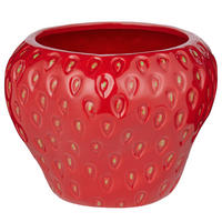 BLUMENTOPF Strawberry Erdbeere - Rot, Keramik (17cm) - BUTLERS