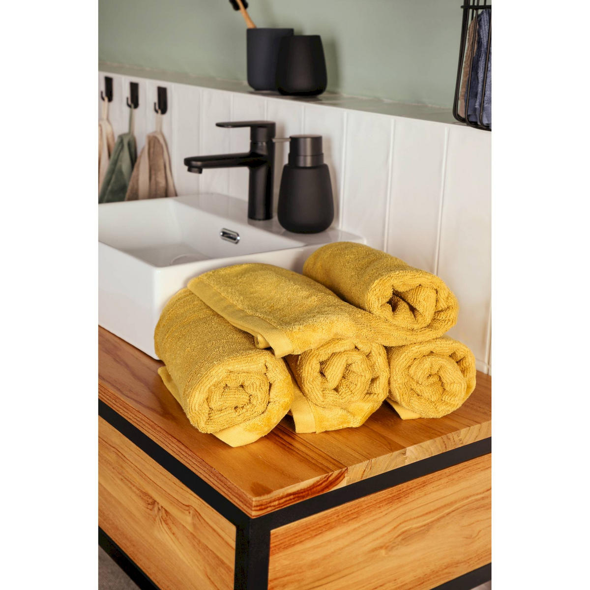 HANDTUCH SENSE-4 - Gelb, Textil (50/100cm) - Schöner Wohnen