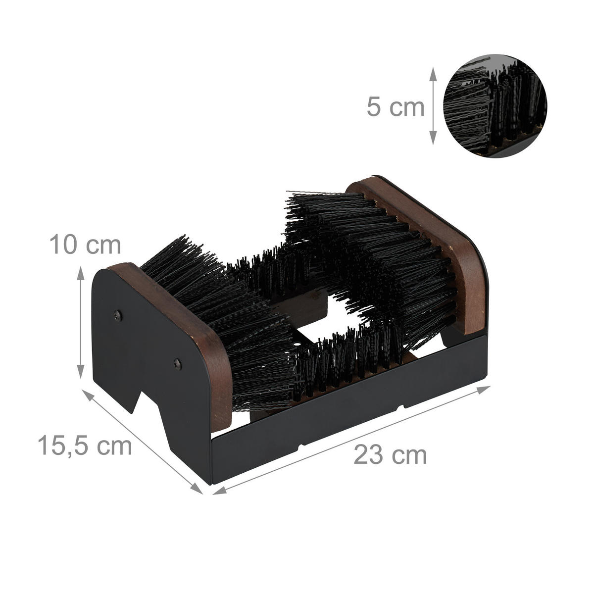 SCHUHABSTREIFER - Schwarz, Holz/Kunststoff (23/10/15.5cm) - Relaxdays