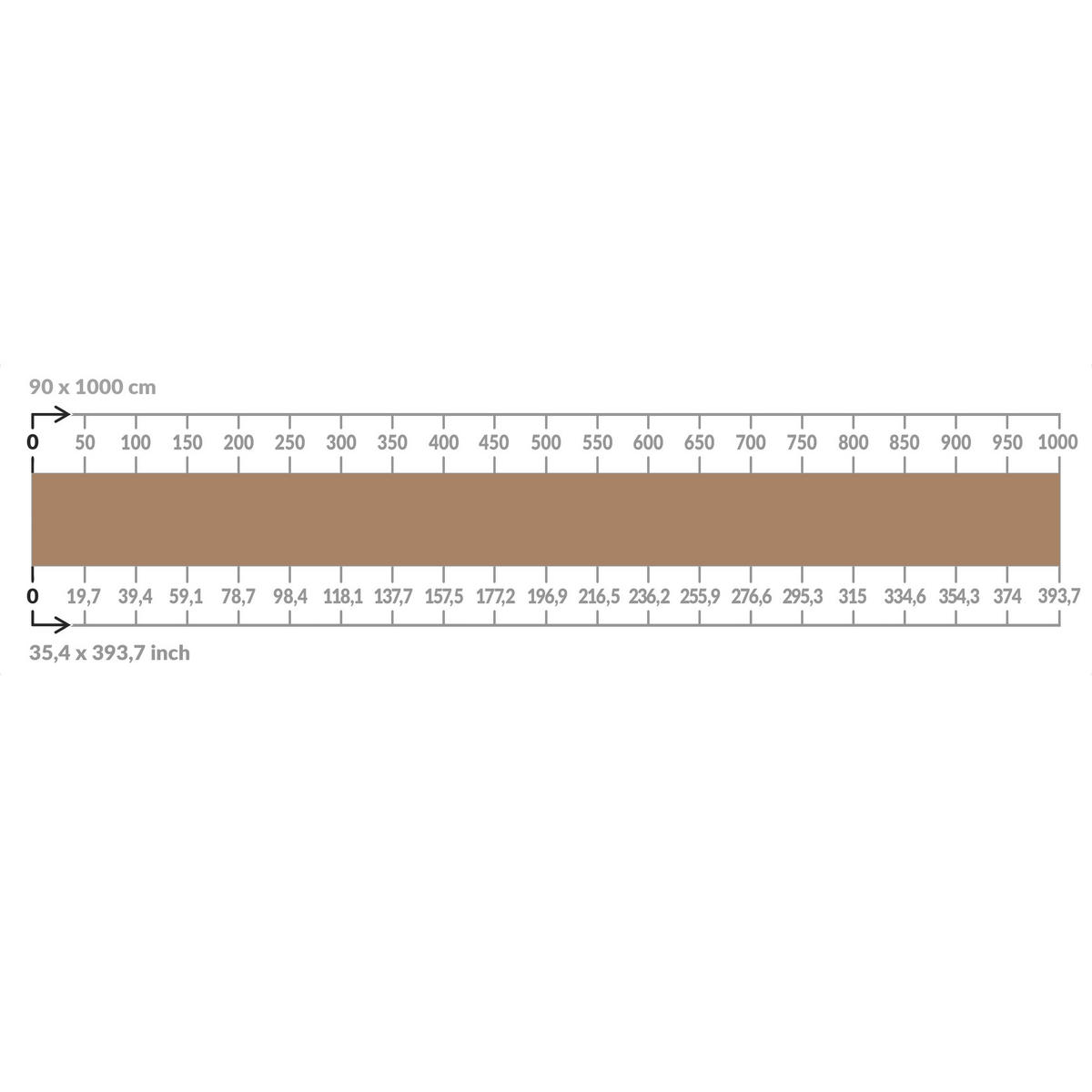 BALKON SICHTSCHUTZ Beige 650/90 cm - Beige, Kunststoff (650/90cm) - Bilderwelten