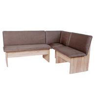 ECKBANK Die Vielseitige - Braun/Sonoma Eiche, Holzwerkstoff/Textil (145/185cm) - Kundler Home