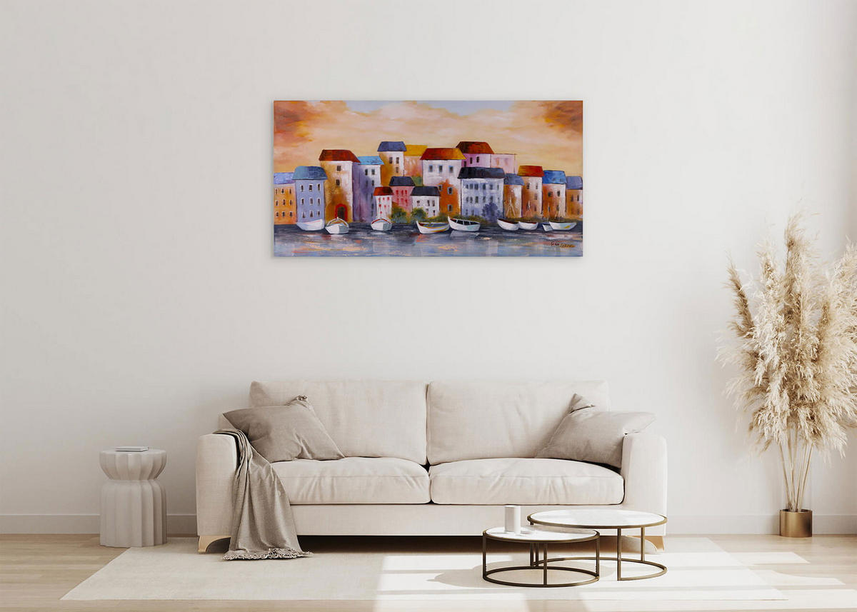 ACRYLBILD HANDGEMALT 120/60 cm - Multicolor, Holz/Textil (120/60cm) - KUNSTLOFT