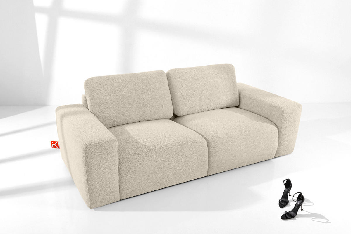 2-SITZER SOFA ZUCCO, Hellbeige - Hellbraun, Holz/Holzwerkstoff (212/85/100cm) - KONSIMO®