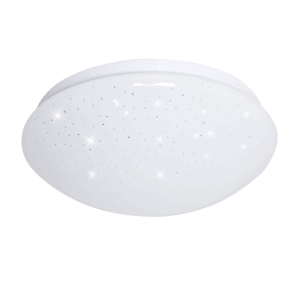 LED DECKENLEUCHTE Metall Weiß Sternenhimmel Effekt - Weiß, Metall (21.5/21.5/7.8cm)