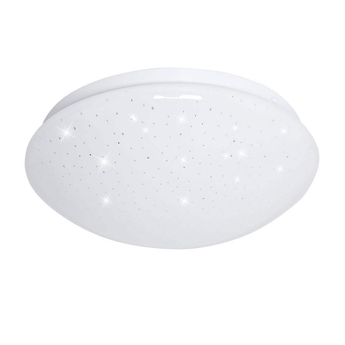 LED DECKENLEUCHTE Metall Weiß Sternenhimmel Effekt - Weiß, Metall (21.5/21.5/7.8cm)