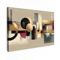 LEINWANDBILD Abstrakt - Formen - Beige - Texturen Groß 140x90 cm - Beige, Textil (140/90cm) - MuchoWow