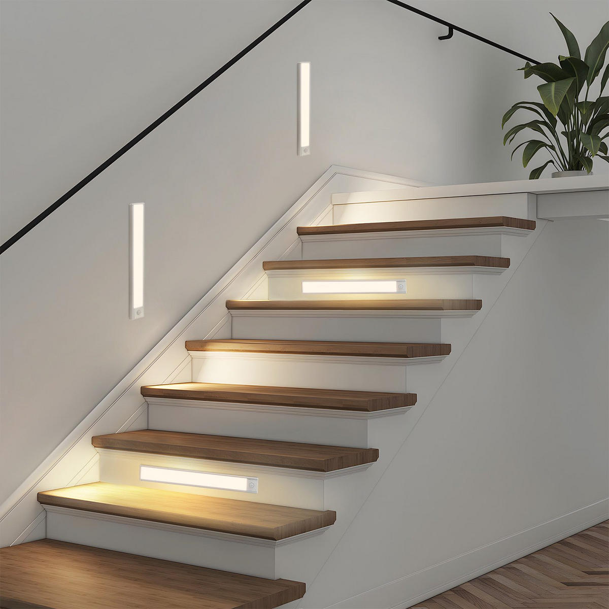 SCHRANKLEUCHTE LED Hellebogen 4/1/30 cm - Silberfarben, Metall (30/4/1cm) - ZMH