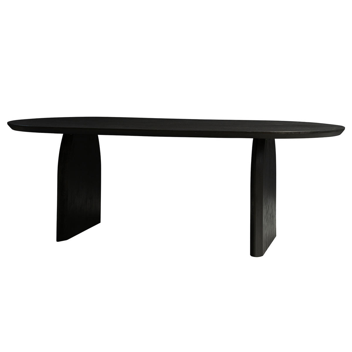 MASSIVER ESSTISCH - Massivholz - Mangoholz - Schwarz, Holz (100/220/77cm) - home24