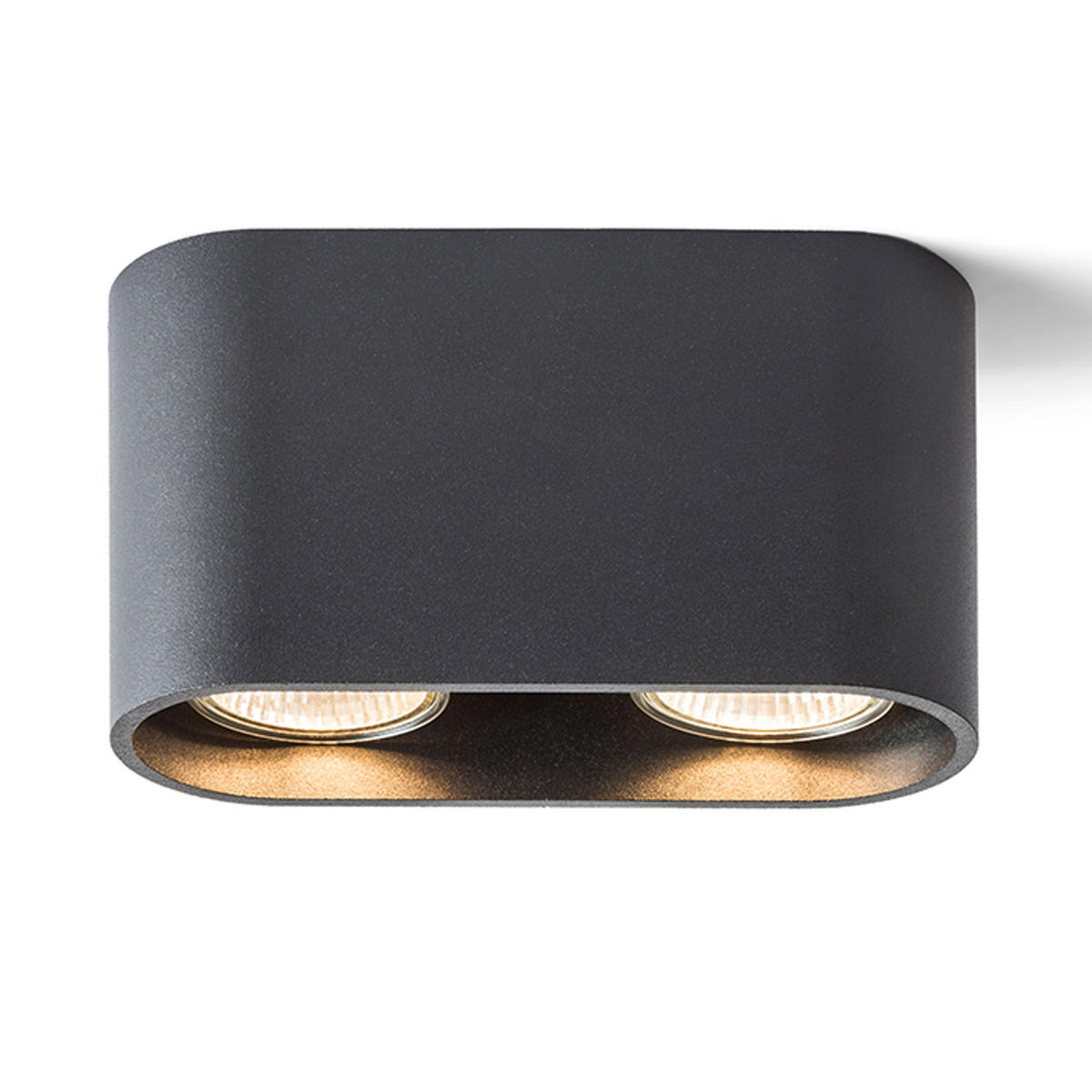 DECKENLEUCHTE MANTOVA II Matt schwarz 14 W - Schwarz, Metall (158/6/95cm) - Rendl