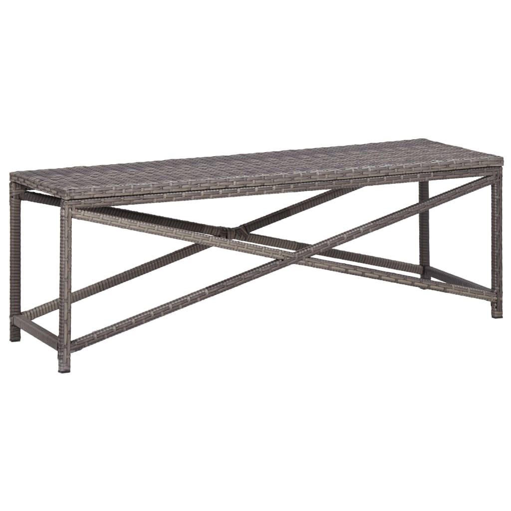 furnicato Gartenbank Grau 120x43x40 cm